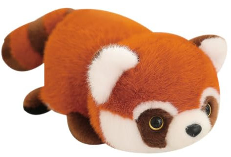 Asudaro Plüschtier Waschbär Plüsch Puppe Panda-Stofftier Weiche Rote Panda-Plüschtiere Für Kinder Kissen Tier Plüsch Spielzeug süßes Geschenk