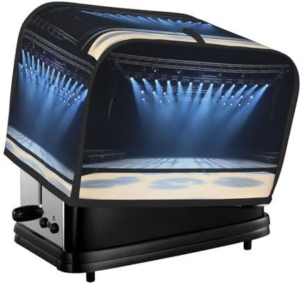 Free Stage Toaster-Abdeckung, 2 Scheiben, für kleine Geräte, mit Taschen, Toaster, Staubschutz mit Griff oben, waschbar, Universal-Brotbackmaschinen-Abdeckung für Küche