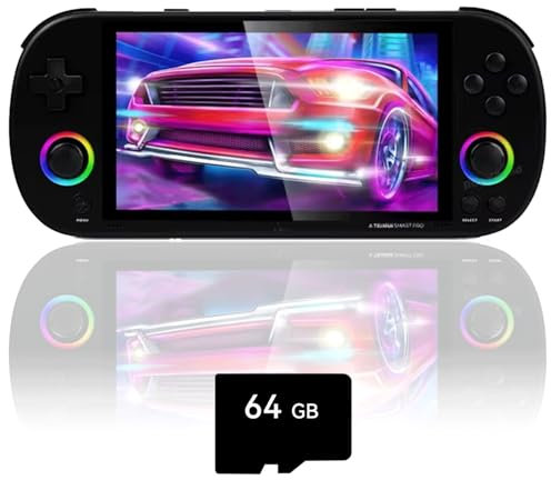 NULA TRIMUI SMART PRO Retro Handheld Game Console Built-in 64G SD Card Pre-Installed 12000+ Games, 5-inch Linux System A133P Processor Support WiFi Battle