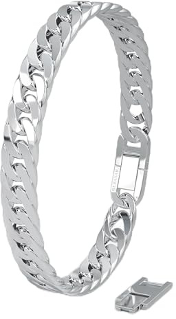 SERASAR Herrarmband Rostfritt Stål Silver Herrsmycken Armsmycken Rostfria Stålsmycken Curb Chain