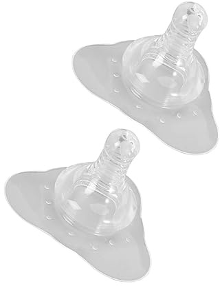 OFFIGAM Protezione per Capezzoli in Silicone 2 Pezzi Copricapezzoli Ergonomici per Allattamento Design Comodo da Conservare per Mamme e Ragazzo Ragazza