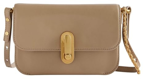 Ted Baker Kkaysa Leather Shoulder Bag Polished Leather Crossbody Bag Taupe Beige