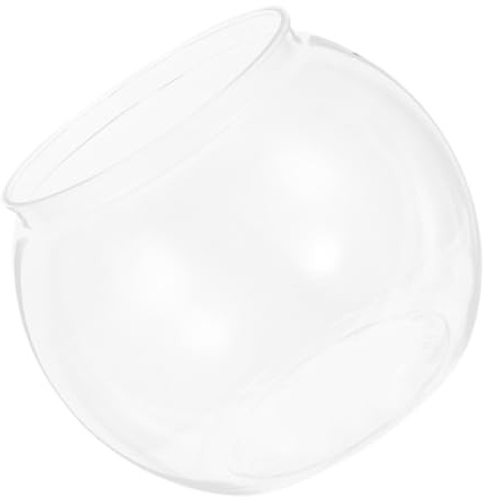 FONDOTIN Transparentes Rundes Aquarium Fischglas Aus Bruchsicherem Kunststoff Kleines FüR Goldfische Und Kleine SchildkröTen Tisch-Aquarium Und Hydrokultur-Pflanzschale FüR BüRo Und Zuhause