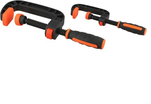 Lot de 2 colliers de serrage en C en plastique à dégagement rapide 5,1 cm + 7,6 cm pour le travail du bois
