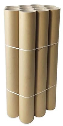 Imballaggi Point - Tubo in cartone avana con Tappo - Ø 10 x 115 cm Lunghezza – Resistenti e Riutilizzabili per Documenti, vari usiPoster, Disegni e Spedizioni Sicure. - Set da 20 Pezzi