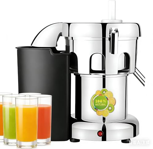 Extracteur De Jus Commercial Presse-agrumes Centrifuge Robuste En Acier Inoxydable, Fabricant De Jus De Fruits Et Légumes Électrique Haute Puissance For Maison Restaurant Café Bar(B2600(750W))
