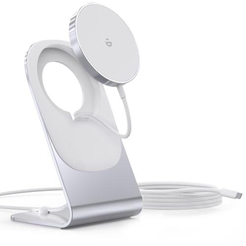 Induktiv laddningsstation kompatibel med Mag-Safe-laddare, trådlös snabbladdare, kompatibel med iPhone 18/17e/17/16/15/14/13/12 Pro Max/Air/Plus/Pro