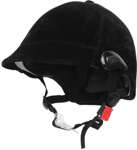 iplusmile Casque D’équitation Ajustable Noir pour Garçon et Filles en Polypropylène