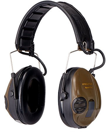 3M Peltor SportTac Gehörschutz grün - Intelligente Ohrschützer mit aktiver Schalldämmung speziell für Jäger und Sportschützen - Dynamische Geräusch-Regelung - SNR 26dB, inkl Wechselschalen Orange