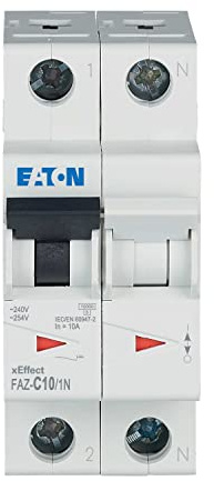 EATON FAZ-C10/1N Interruptor Automático Magnetotérmico FAZ, 10A, 1P+N, Curva C