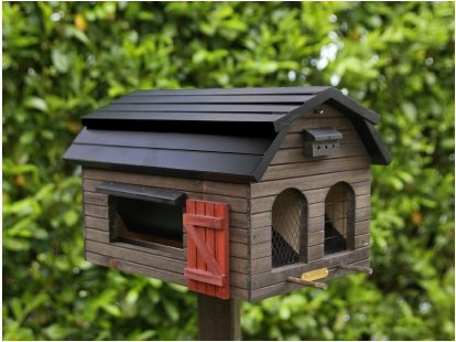WILDLIFEGARDEN Wildlife Garden WG220 Futterscheune Braun - Vogelfutterhaus aus Holz