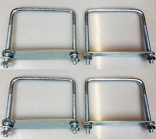 4 x square Brackets u bolts for Boat trailer 120x120x10mm with Nuts & Plate UB3 UBS-120C