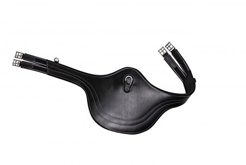 QHP Sattelgurt Springschutz Stollenschutzgurt Leder Luxus Ziernähte div. Größen