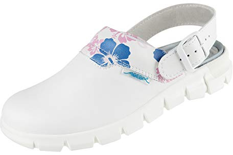 Abeba Clog 7320 - Pelle Liscia Dynamic con Stampa Floreale, certificata, 41