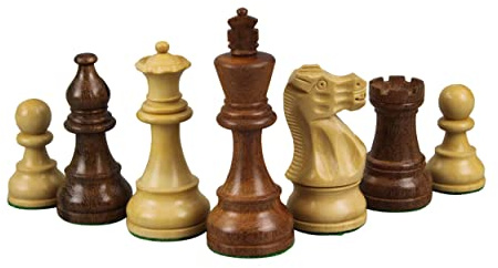 Chessgammon Caja de Madera de Sheesham Clásico Atlántico Piezas de ajedrez Staunton 3 Pulgadas