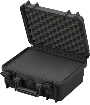 TOMcase Outdoor Schutzkoffer wasserdicht 34x30x15 cm - Hardcase Koffer IP67 | Transportkoffer mit Rasterschaumstoff und Würfelschaumstoff - Hartschalenkoffer für Kamera, Technik, Werkzeug & Zubehör