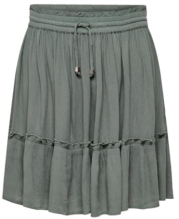 ONLY Damen Onlibiza Life Short Skirt WVN Noos Rock, Gruen (Balsam Green), S EU