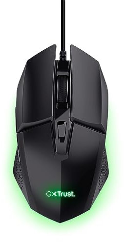 Trust Gaming GXT 109 Felox Gaming Mouse with 6 Programmable Buttons, Advanced Software, Multicolour LED Lighting, 200-6400 DPI, 1.5m USB Cable, RGB Computer Mouse for PC, Laptop, Windows - Black
