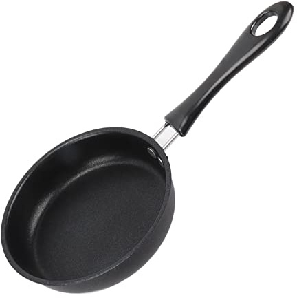Sartén Pequeña para Tortillas y Huevos de Acero Inoxidable - para el Hogar, Restaurante, Cocina - Apta para Estufas de Inducción y Gas (12CM)