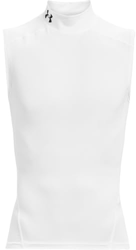 Under Armour HeatGeat Armour Débardeur de Compression sans Manches pour Homme, Blanc / / Noir, XS