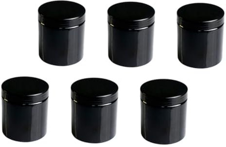 FOMIYES 6pièces Pots De Crème Visage Avec Large Ouverture Bocal Cosmétique Pour Stockage Maquillage Lait Et Lotion De Noir