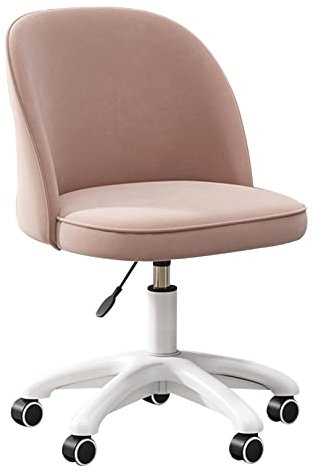 SWIZEE Bürostuhl - Höhenverstellbarer Büro-Schul-Schreibtischstuhl - Drehstuhl mit Rädern - Atmungsaktiver Samtrückenstuhl für Kinder (Pink)