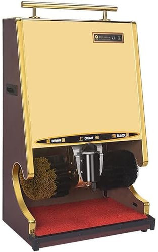 Electric Shoe Polisher Machine, Shoe Shine Polisher, Automatic Induction/Double Combination Brush/Smooth Operation/Overheating Power-off Protection, for Family Hotel Bank Commercial
