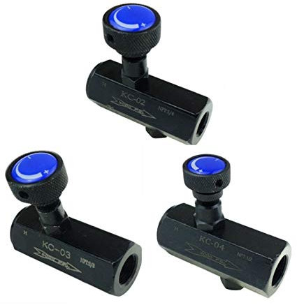 Magnetventil Hydraulische Drosselventil Rückschlagventil Stromregelventil 1/4 3/8 1/2 NPT BSPT 3000PSI Stahl Verschleißfest und korrosionsbeständig(Size:1/2,Color:NPT)