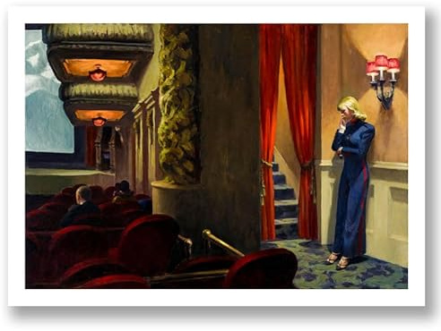 New York Movie by Edward Hopper - Wall Art Print - Wall Art Print - Rolled Unframed Photo Poster Wall Art (A1 [81 x 61 cm])