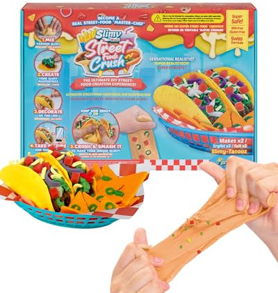 Slimy Street Foodz Crush - Set creativo Tacooz, Slime e plastilina, gioco da forno per miscelare, modellare e decorare, per bambini