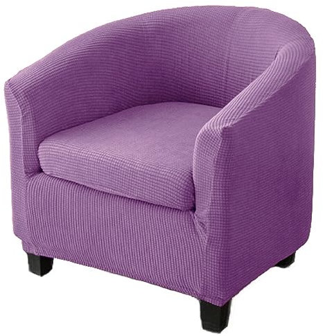 Mswborml Weich Bezug für Cocktailsessel Clubsessel mit Kissenbezug, Abnehmbarer Cocktailsessel Bezug Stretch Hussen für Clubsessel Cocktailsessel, Sesselschoner Elastisch Sesselüberwurf Waschbar,N