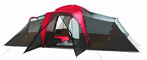 Großes Familien-Campingzelt mit Wohnwagen-Befestigung für Outdoor-Camping-Abenteuer