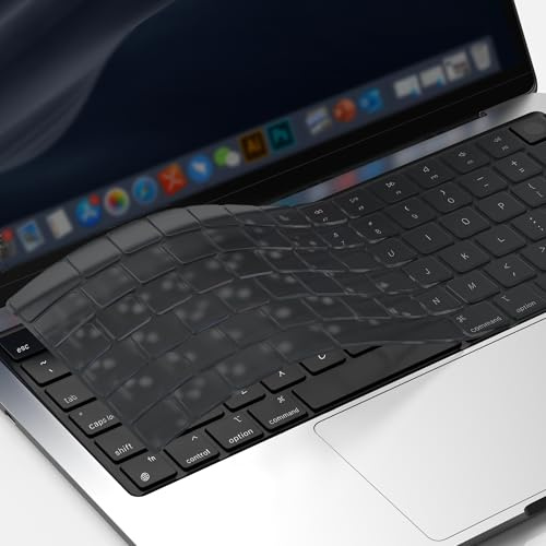 GPXIIZ Tangentbordsskydd för MacBook Air 13.6/Air 15/Pro 14/Neo, US-layout | 2026-2022, Transparent Grå, Ultratunt TPU Skyddshud Keyboard Cover för Mac Air 13.6/15 M5-M1, Pro 14/16 M5-M1 Pro/Max