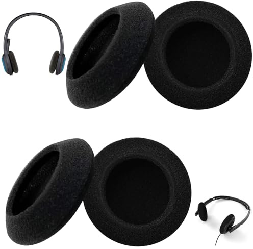 Ohrpolster Für Logitech Kopfhöre,2 Paar Kopfhörer Ohrpolster,Kopfhörer Polster,Ohrpolster Kopfhörer,Schwarz Kopfhörer Schutz,Für Logitech H330/H340/ H110/H111 Kopfhörer Schutzüberzug Headset(50mm)