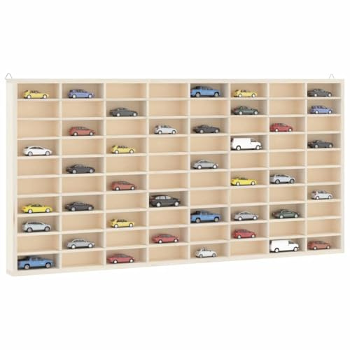 BOWEKAM Möbel, Regale, Wandregale und Ledges,Sammlervitrine aus Holz mit 80 Fächern, 80 x 4,5 x 40,5 cm