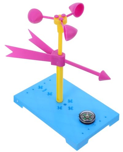 POPETPOP Diy Plastic Wind Vane Kit Educational Weather Station for Boy Girl Fun Experiments Skill Building Comprehensive Learning Tool for Boy Girl