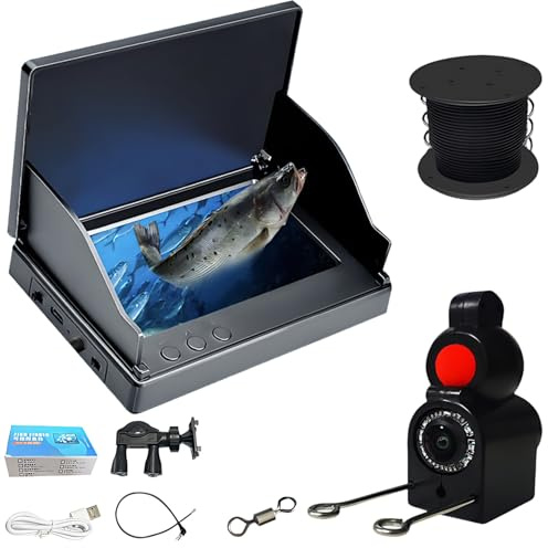 Fish Finder Unterwasser-Angelkamera, wasserdicht, Angelkamera-Monitor, 30 m Kabel, 1080P, High-Definition, 4,3 Zoll sichtbares Großbildvideo, Infrarot-Nachtsicht, Fischfinder für Eis, Fluss und Boot