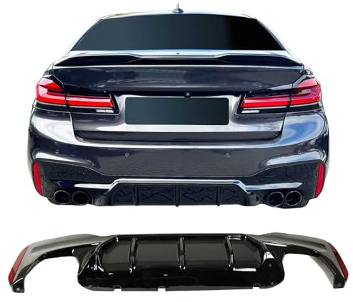 JOM Heckdiffusor Spoilerlippe kompatibel mit BMW 5er G30 / G31 2017-2020 schwarz glänzend