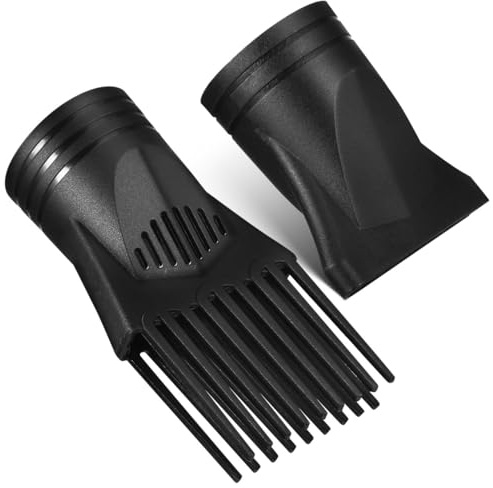 Healvian 2pezzi Beccucci Diffusori Per Asciugacapelli in Plastica Attacco Pettine e Becco Piatto Resistente Al Calore Per Districare e Modellare Tutti i Tipi Di Capelli