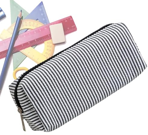 Tktouci Pencil Case,Seersucker Pencil Pouch Stationery Case | Portable Organizer School Supplies for Brushes Makeup Purse Daily Classroom Art Class Office Work Desk Home Birthday Preschool