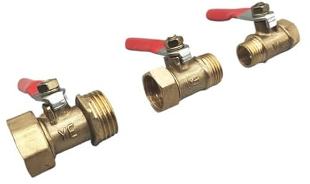 1pc 1/8 1/4'' 3/8'' 1/2' BSPT Female/Male Thread Mini Ball Valve Brass Connector Joint Copper Pipe Fitting Coupler Adapter(1/8)