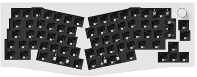 Keychron Q8 Pro mechanisches Tastatur-Kit, 65%-Alice-ISO-Layout, Aluminiumgehäuse, programmierbar mit QMK/VIA, RGB-Beleuchtung, Bluetooth 5.1, Barebone-Gaming-Tastatur für Mac und Windows – Weiß