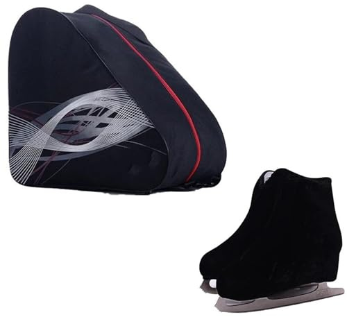 Slalomväskor Rullskridsko Snöpjäxor Väska Skridskoåkning Hjälm Bär Axel Skidåkning Förvaring För Män Dam snowboardväska med(2PCS)