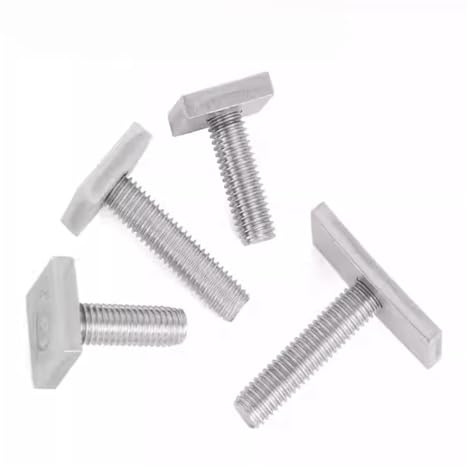 2 Stück M6 M8 M10 304 Edelstahl T-Nut-Schienen-Schienen-T-Form Rechteck-Hammerkopfschrauben(M8x25(35x20x4)2pcs))