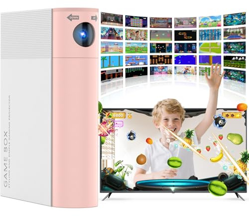 AR Motion Game Console for Kids: Plug and Play TV Video Game System for Indoor Physical Play Interactive Family Fun Game Nights Parties Playtime - Great Gift for Boys Girls (Pink&White)