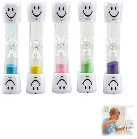 Relojes de Arena con Sonrisas para Niños,Temporizador de Cepillado Dental Infantil,Relojes de Arena para Cocina, Oficina y Juegos, Temporizador Hourglass (5)