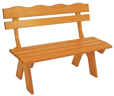 DEGAMO Gartenbank Freital 2-sitzer 120cm, Massive Kiefer hell lackiert, Outdoor