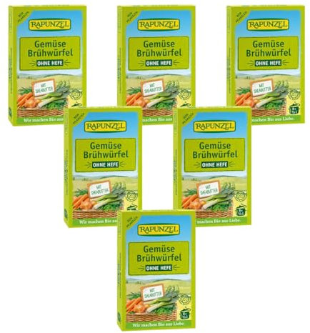 Rapunzel Gemüse-Brühwürfel ohne Hefe, 6er Pack (6 x 80 g) - Bio