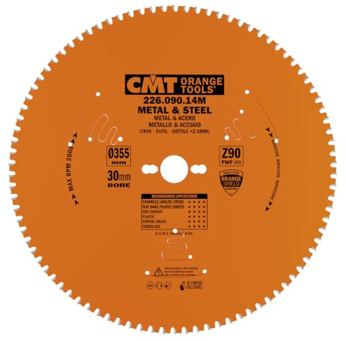 CMT Orange Tools 226.090.14M - Sierra circular para metales 355x2.2x30 z 90 fwf 5 grados