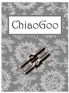 ChiaoGoo Seilverbinder Small für Rundstricknadeln, 2 Stück, Silber 2501-S